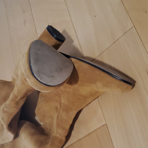 Stuart weitzman over the knee sued and leather boots size 37 camel color - Picture 4 of 6